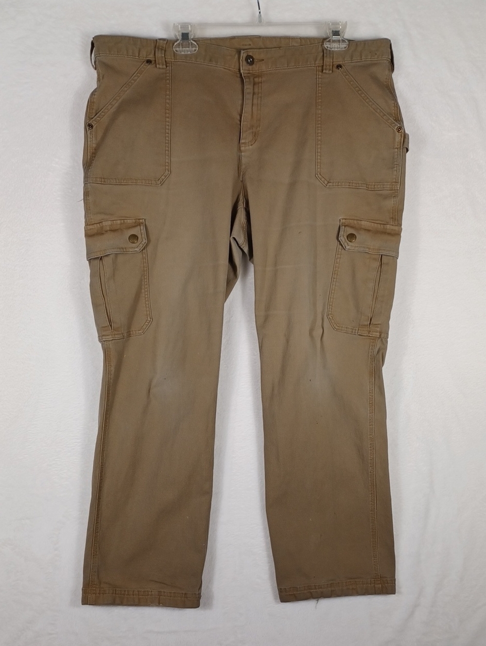 Deluth Trading Company Fire Hose Cargo Pants Women's 20w X 31 Tan Workware.